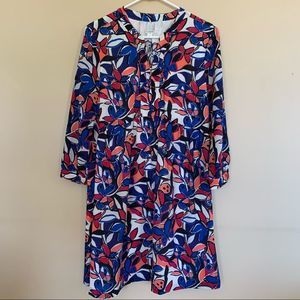 J. Crew Floral 3/4 Sleeve Dress